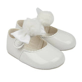 Pre-Walker White Patent Pom Pom Shoes